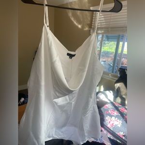 White silk tank